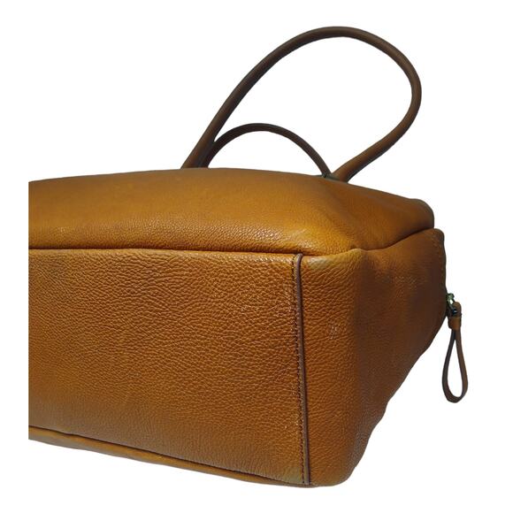 Mark & Graham Brown Leather Travel Bag with Double Handles - Picture 5 of 9